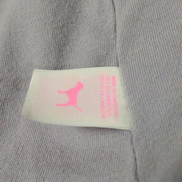 Y2K 2010 PINK VICTORIA'S SECRET SILVER SPARKLE BLING HOODIE SWEATSHIRT XS - Picture 4 of 12